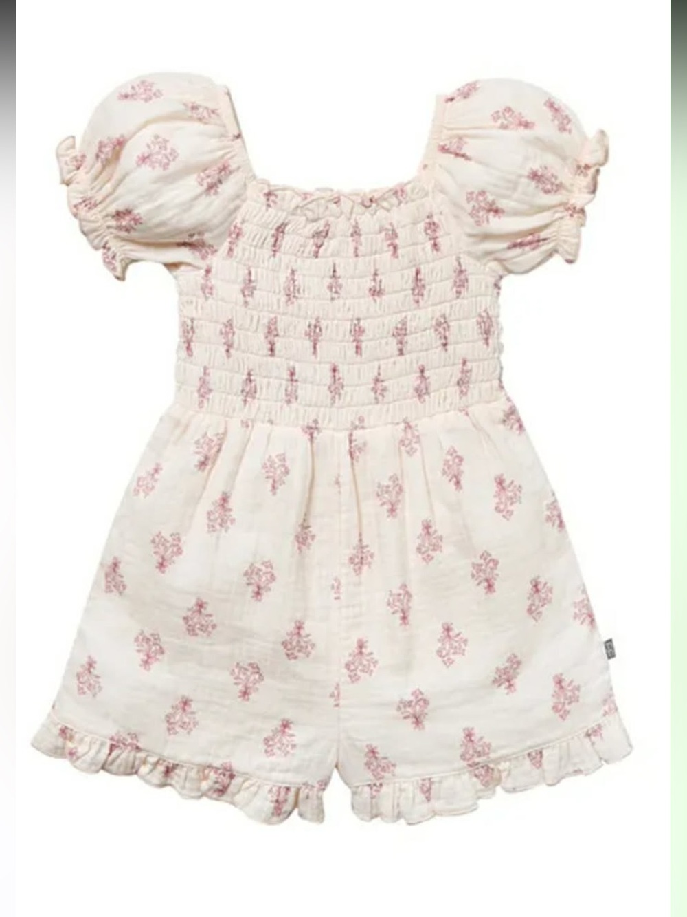 Modern Moments by Gerber Romper with Pink Boho Floral Print 4T